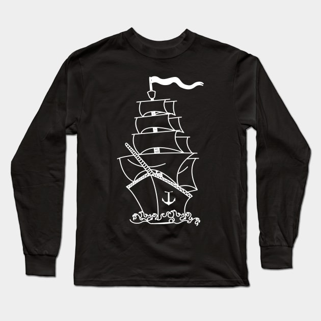 Ship boat steamer freighter watercraft Kiel Long Sleeve T-Shirt by KK-Royal